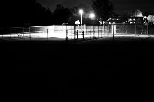 Meet Alone at Night on the Basketball Courts