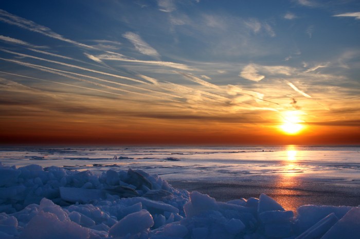 Ice Sheets on Lake St Clair