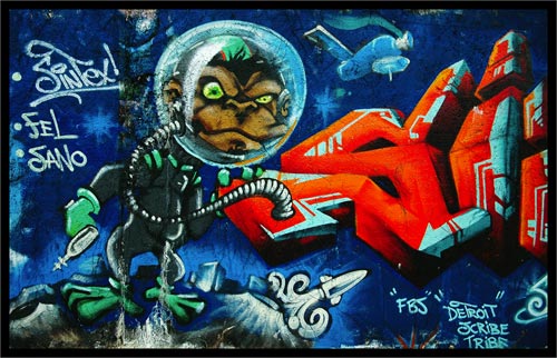 Detroit Scribe Tribe Space Monkey