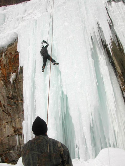 Ice Climbing on Grand Island