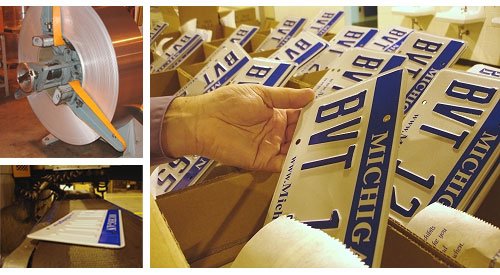 Inside the Michigan License Plate Factory