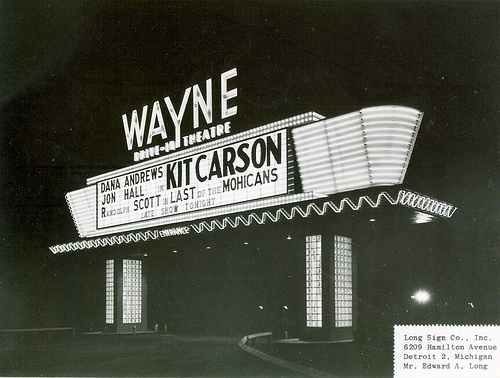 Wayne Drive-In Theatre Marquee - Wayne, Michigan
