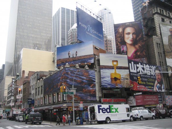 Pure Michigan in Times Square, photo by Chris Arace