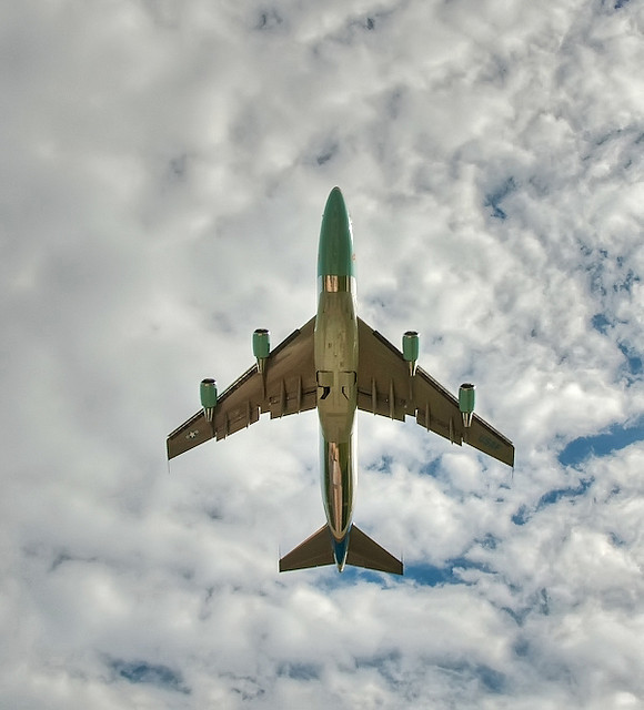 Air Force One over Michigan