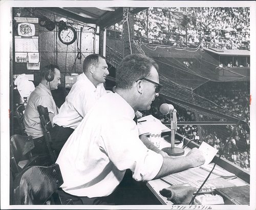 Ernie Harwell & George Kell broadcasting for the Detroit Tigers
