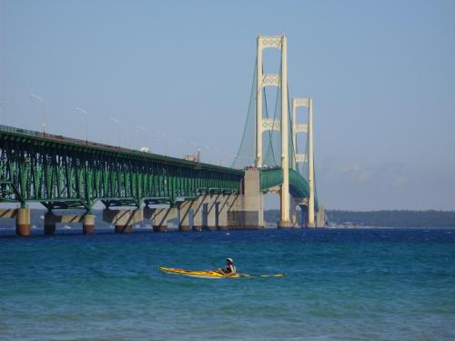 Kayaking Under the Mighty Mac Kayaking Under the Mighty Mac