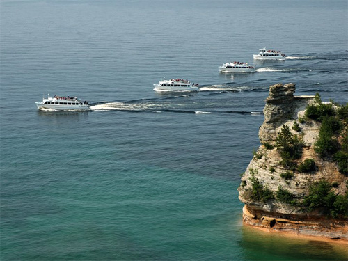 Pictured Rocks fleet at Miners Castle