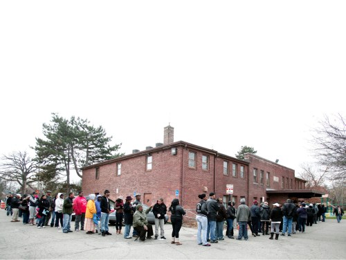 U.S. Citizens Head To The Polls To Vote In Presidential Election