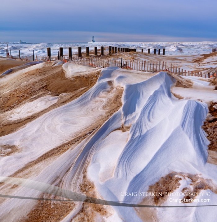 lighthouse with chocolate and whipped cream