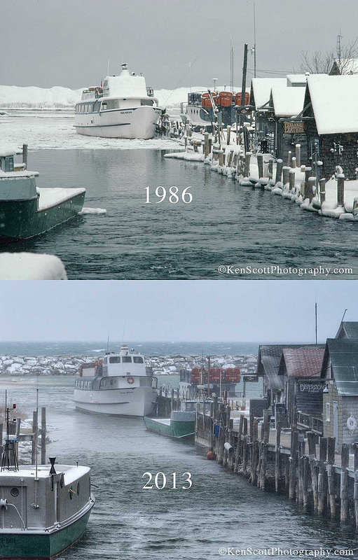 "... is the Lake Michigan water level low?" ...