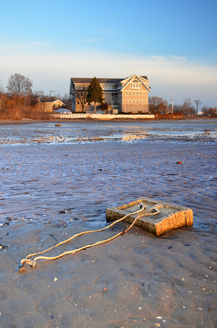 Low water levels, West Arm Grand Traverse Bay