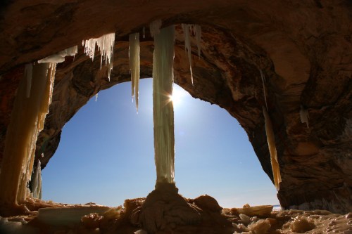 Ice Column / Pictured Rocks National Lakeshore.