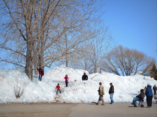 Everyone came out to see the ice shoves