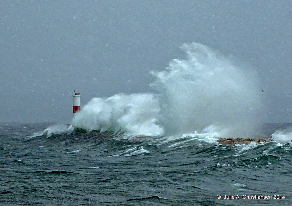 Petoskey Breakwater by Julie A Christiansen