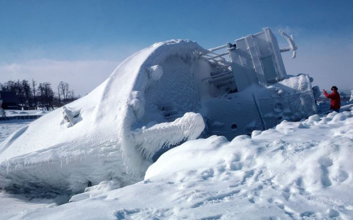 Capsized and Ice Locked