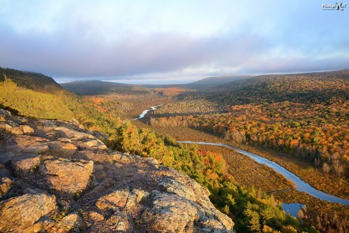 Sunset over Lake of the Clouds, Porcupine Mountains