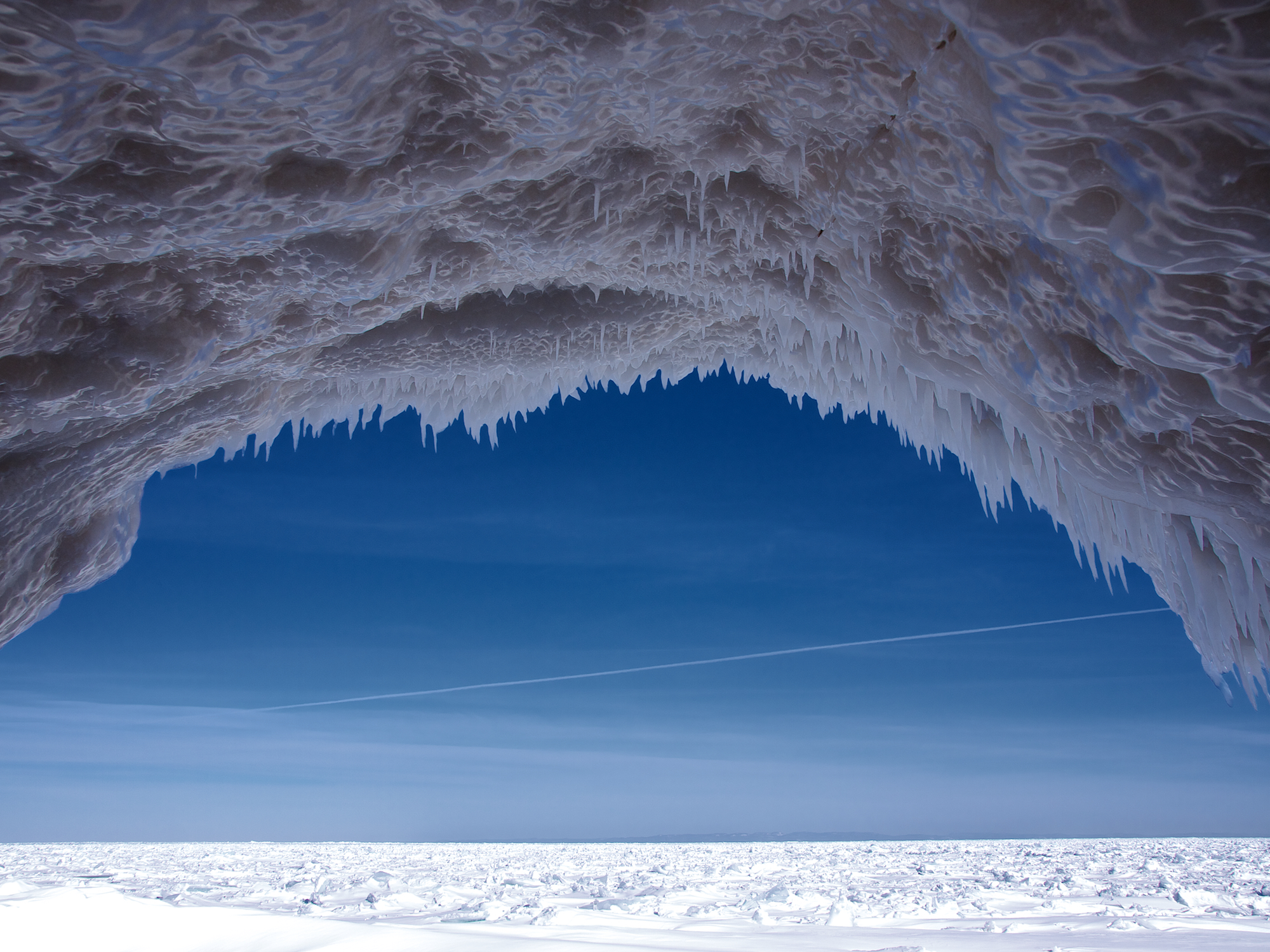 Whitefish Point Ice Cave by David Marvin