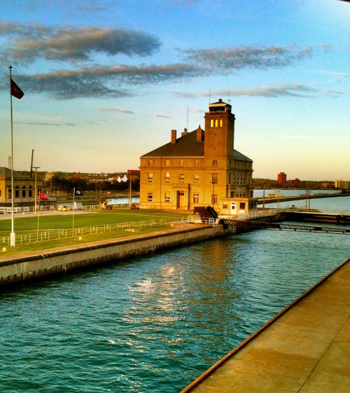 Sunset at the Soo Locks