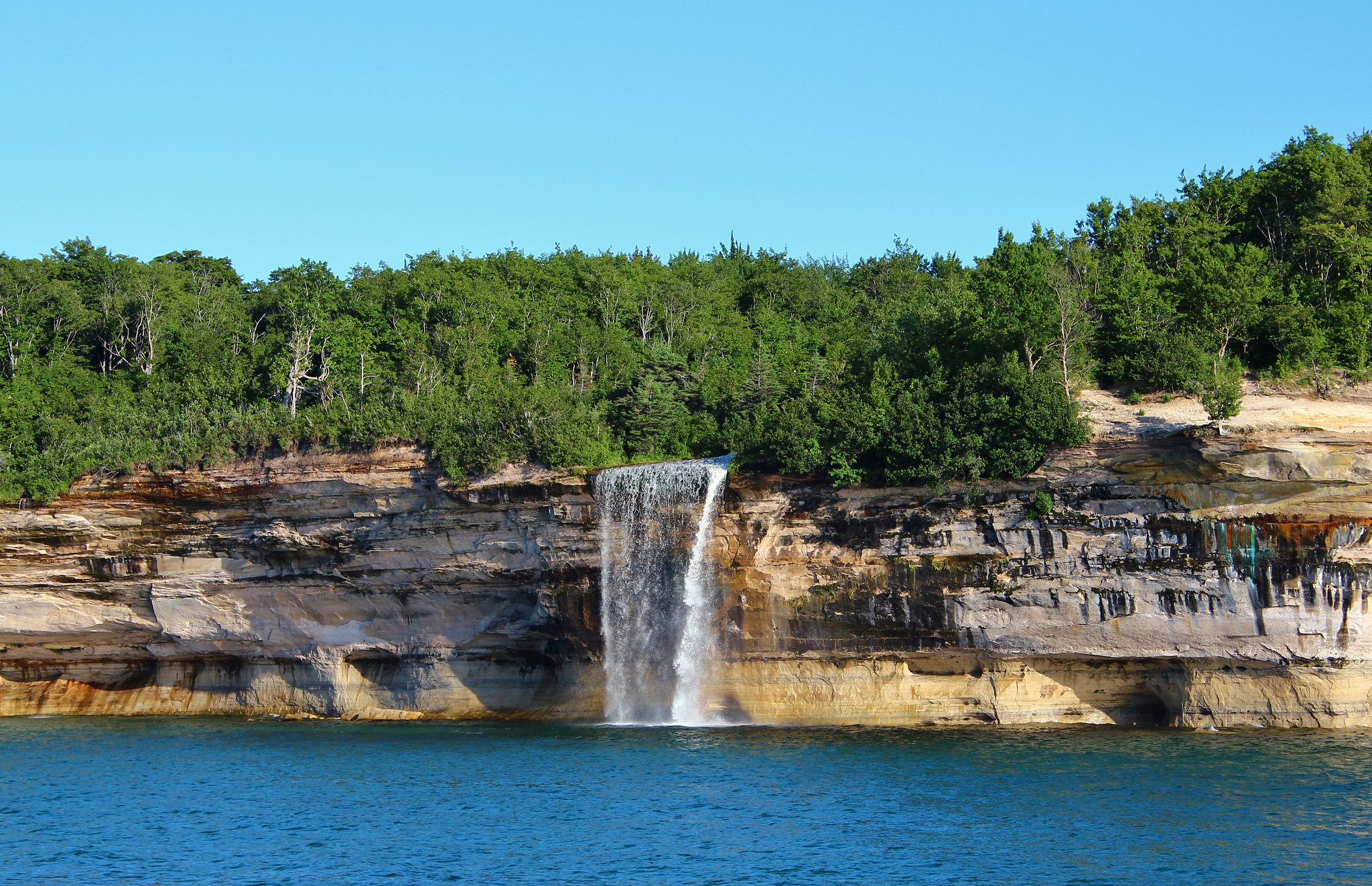 Spray Falls in the Pictured Rocks
