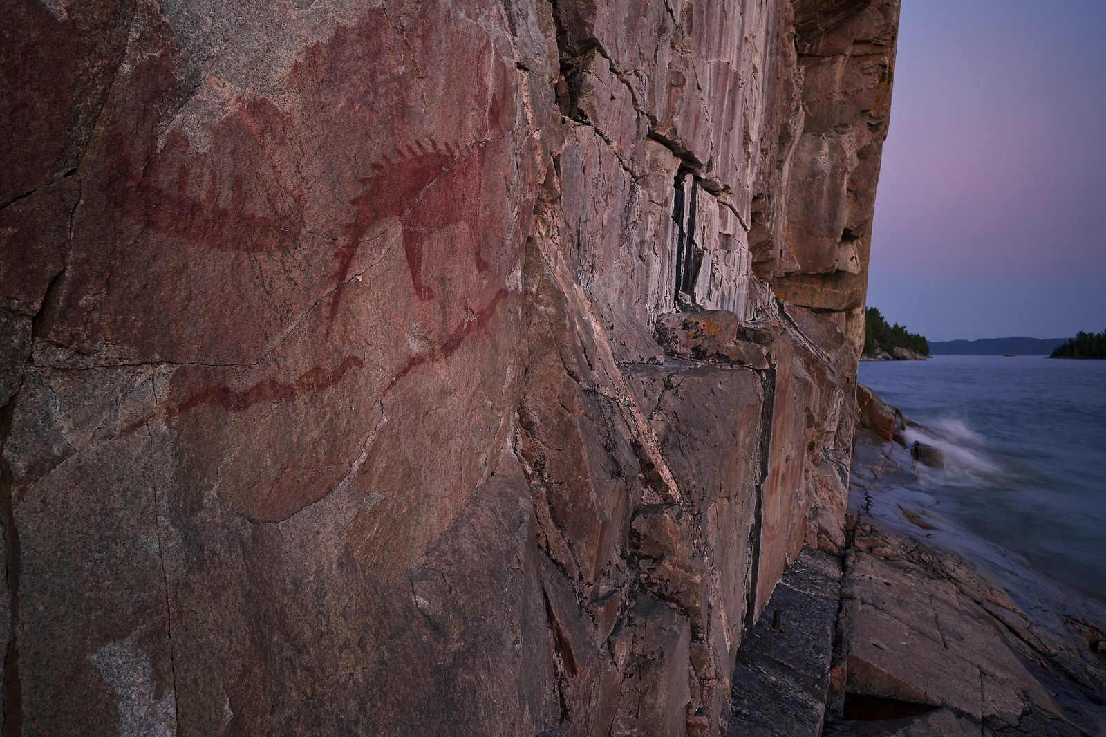 agawa pictographs lake superior provincial park ontario