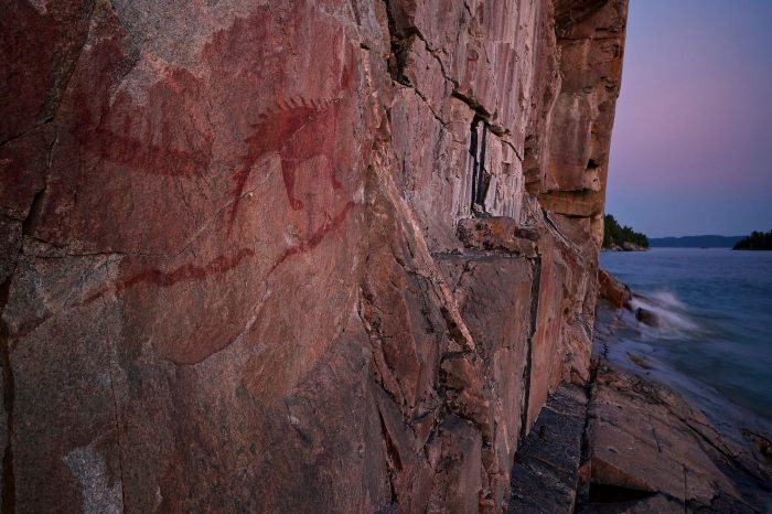 agawa pictographs lake superior provincial park ontario