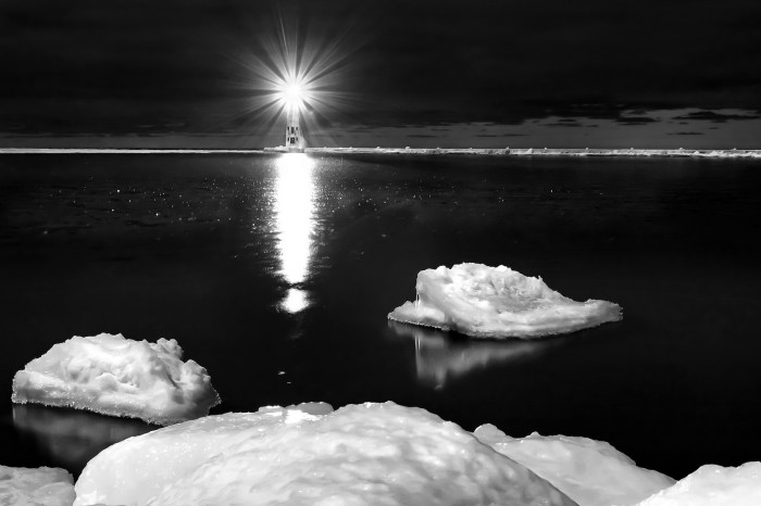 Frankfort Lighthouse at Night