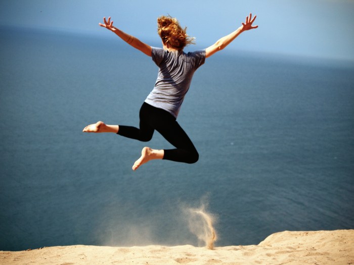 Leaping off Pyramid Point