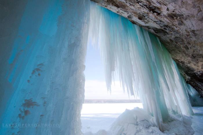Ice Pillars on Grand Island