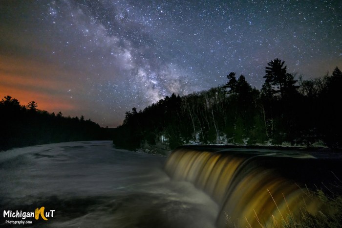 Milky Way over Tahquamenon Falls