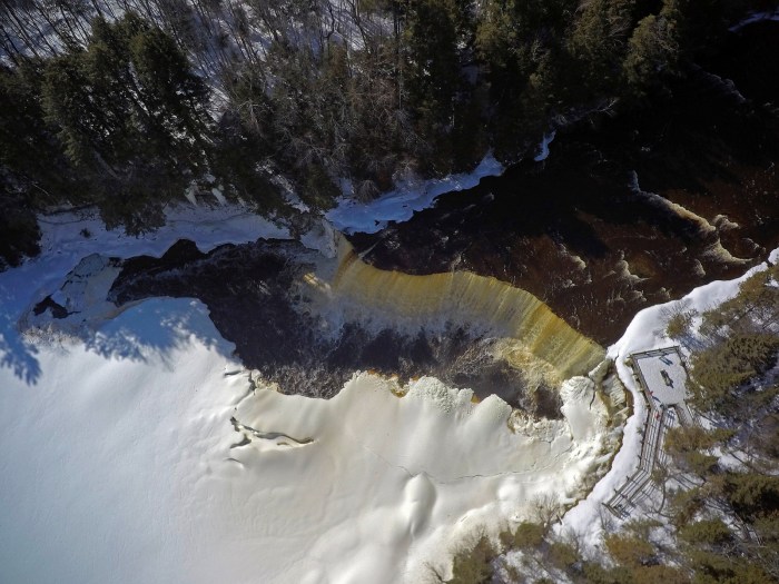 Tahquamenon Falls aerial view