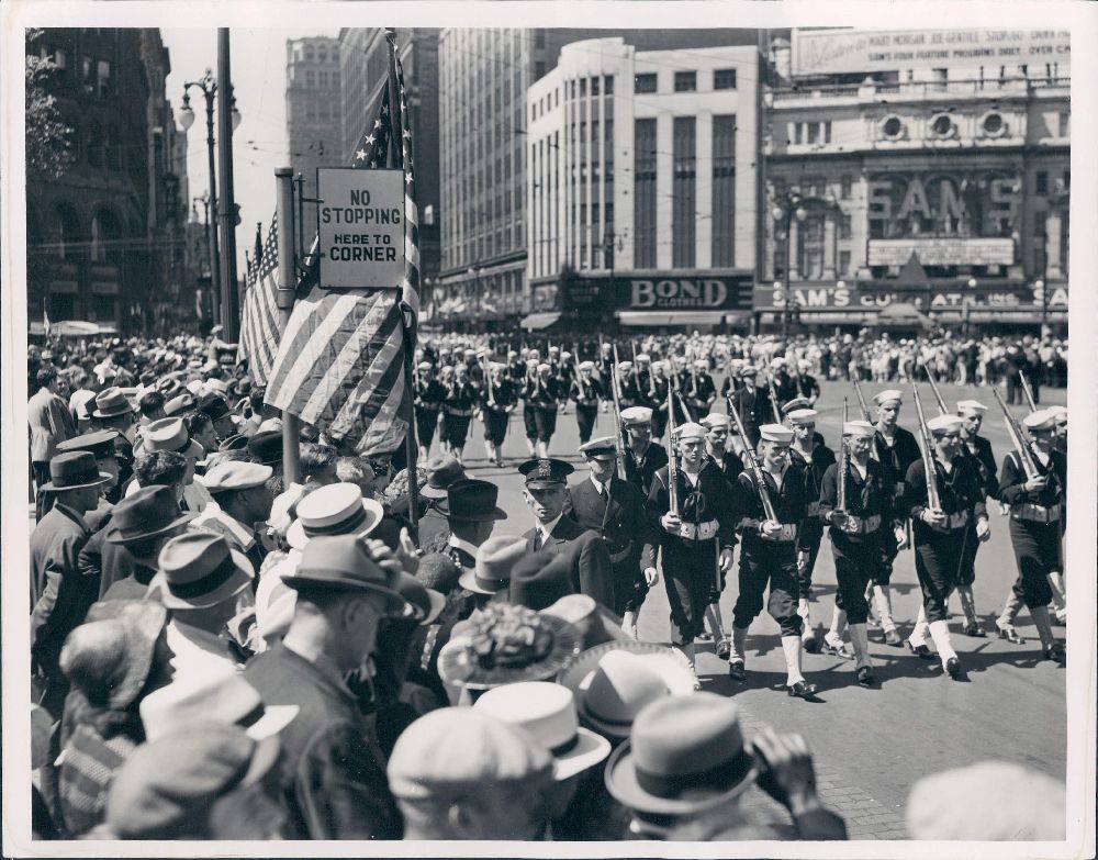 1939 Detroit Memorial Day Parade down Woodward