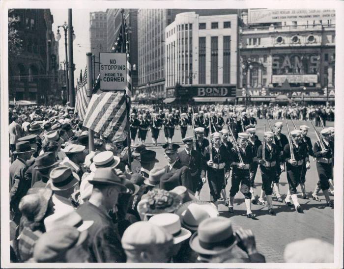 1939 Detroit Memorial Day Parade down Woodward