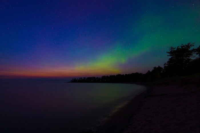 Aurora Appears on Great Sand Bay