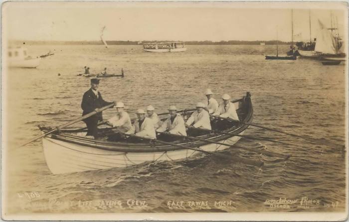 Tawas Point Lighthouse USLSS Life Saving Service Crew Training on Tawas Bay