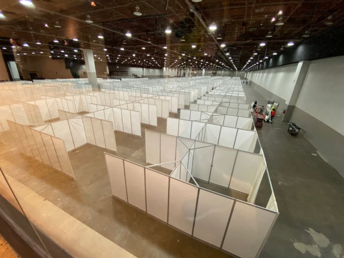 Detroit's TCF Center Becomes an Emergency Hospital