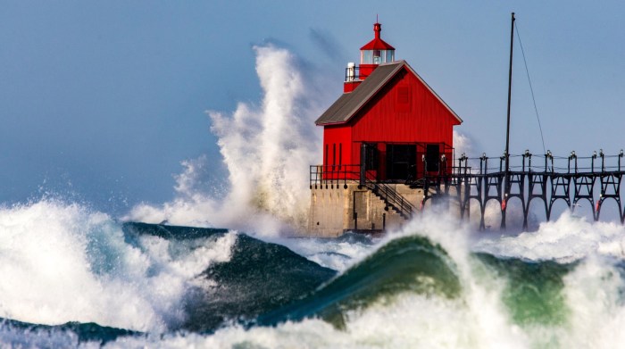 Wild Day on Lake Michigan by Bob Gudas