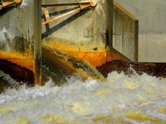 Rusty Dam and Spillway on the Huron River by Ann
