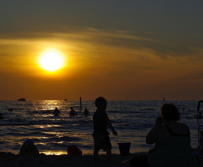 Sunset at the Beach by charles hildebrandt