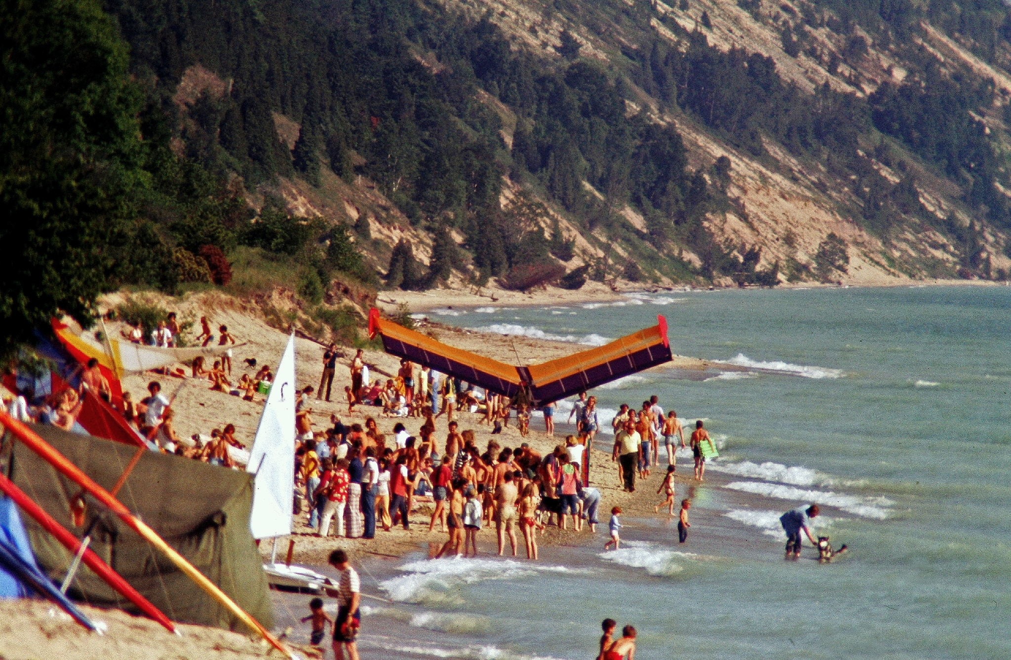 Elberta Beach During the Hang Gliding Heydays