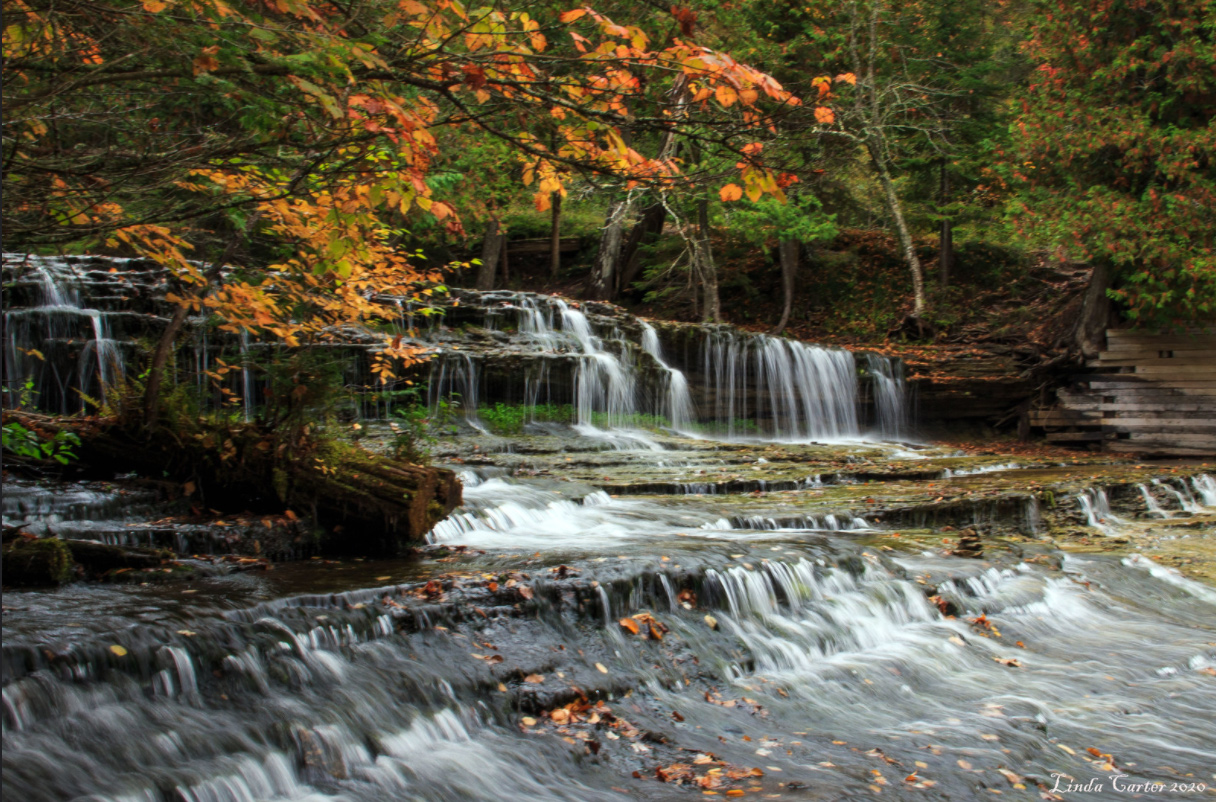 AuTrain Falls U.P. Michigan by Linda Carter