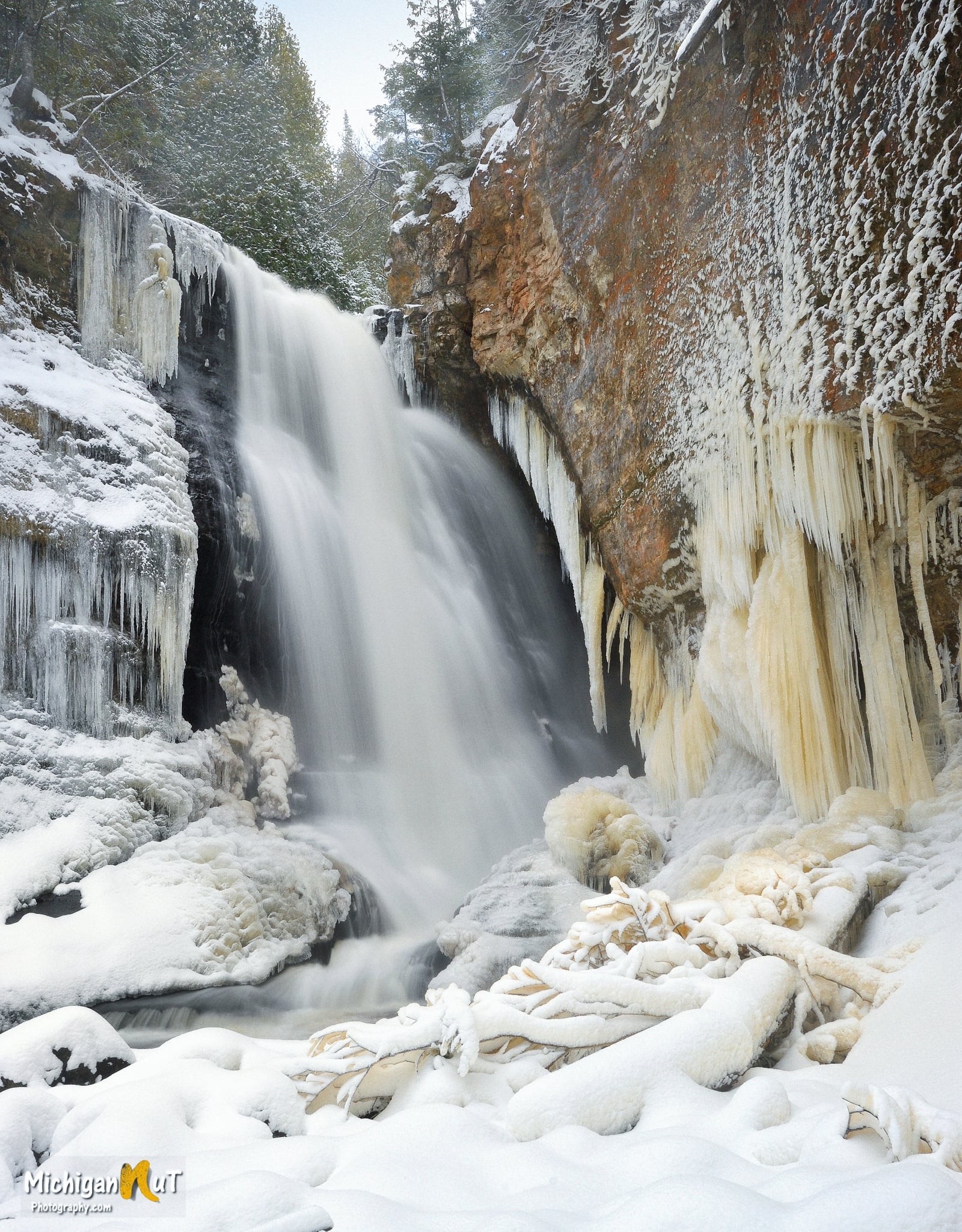 Early Winter at Miners Falls by Michigan Nut Photography