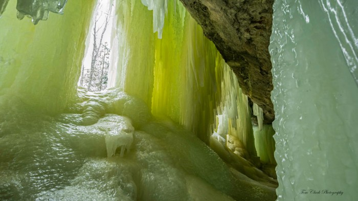 Eben Ice cave in Michigan's Upper Peninsula by Tom Clark