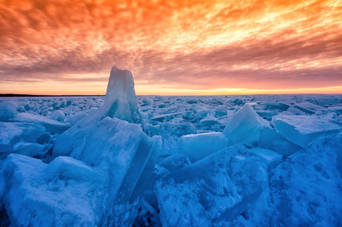 Push Ice Lake Michigan by Charles Bonham