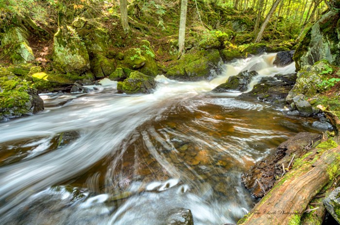 Kakabika Falls on the Ontonagon River in Michigan's UP by Tom Clark