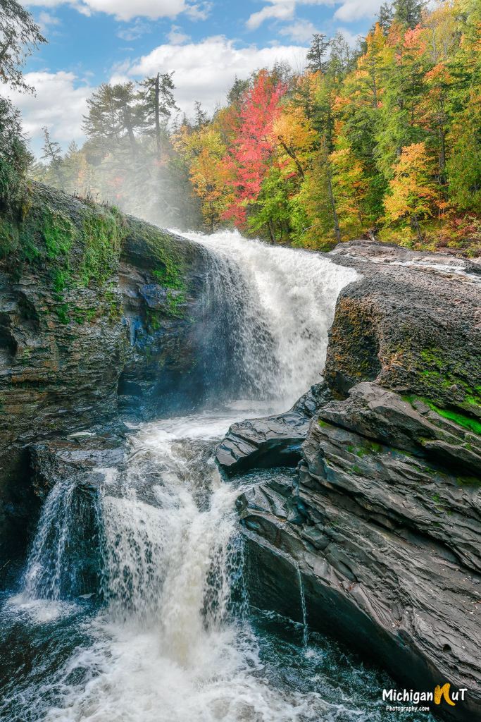 Rainbow Falls on the Black River by Michigan Nut Photography