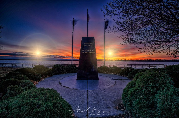 Bishop Park Veterans Memorial Dual Starburst Sunrise by 1adamtwelve
