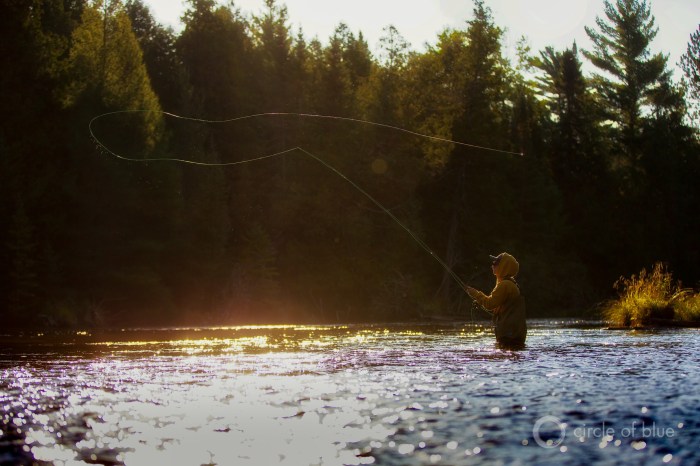 Fishing on Michigans Au Sable by J Carl Ganter