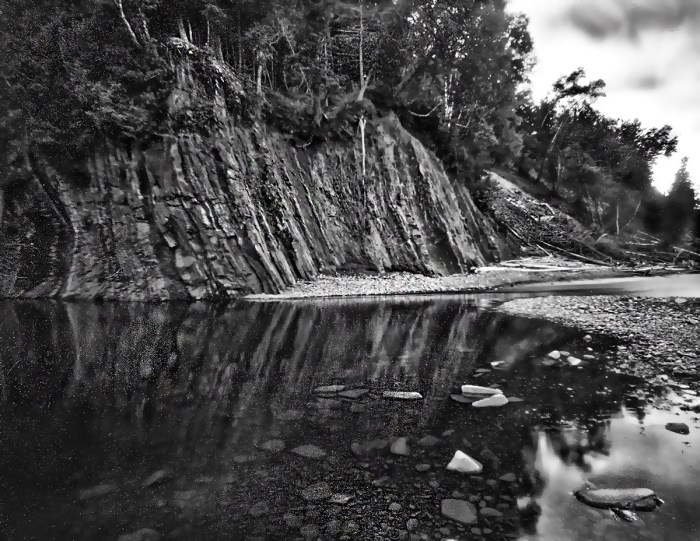 Mouth of Montreal River at Lake Superior by Kirt E Carter