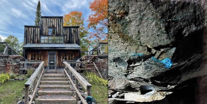 Blue Mineral at Adventure Mine