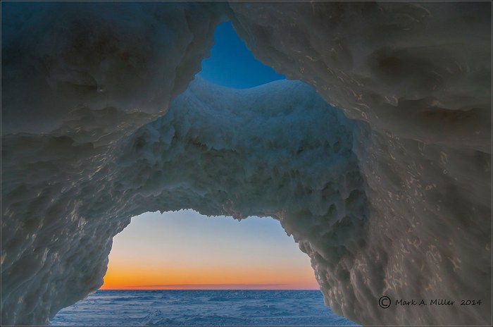 Ice Cave Sunset by Mark Miller